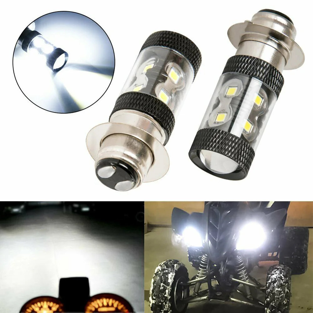 

2pcs12V-24V 6000K 100W White H6M LED Bulb Headlight For YFZ450R Rhino 700 Raptor YFM660 Turn Signal