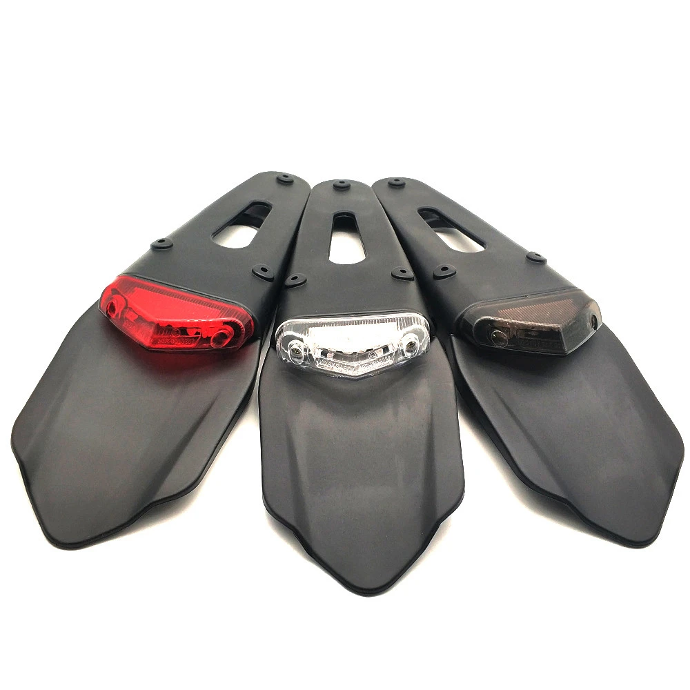 

Universal Motorcycle Enduro Rear Fender LED Brake Stop Tail Light License Plate Lamp for Most Motorbike Models