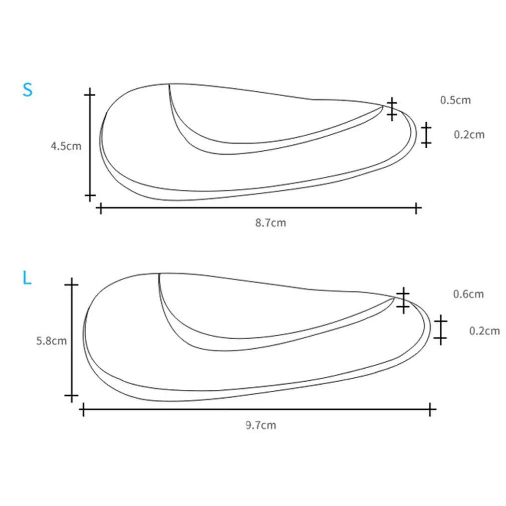 1 пар/уп. мягкие силиконовые стельки для коррекции ухода за ногами дезодорирующие