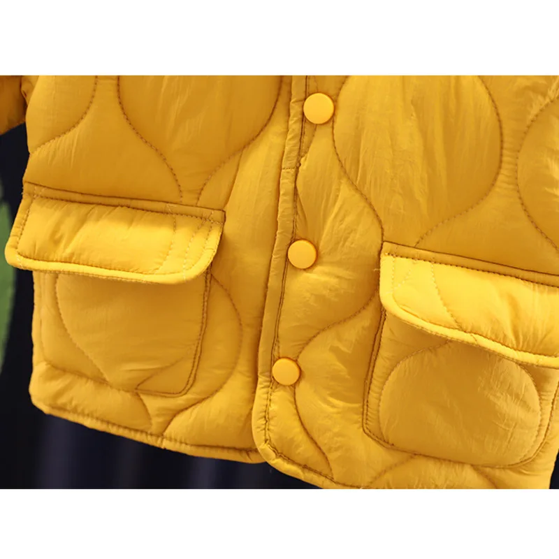 Куртка детская хлопковая однотонная для мальчиков и девочек на зиму