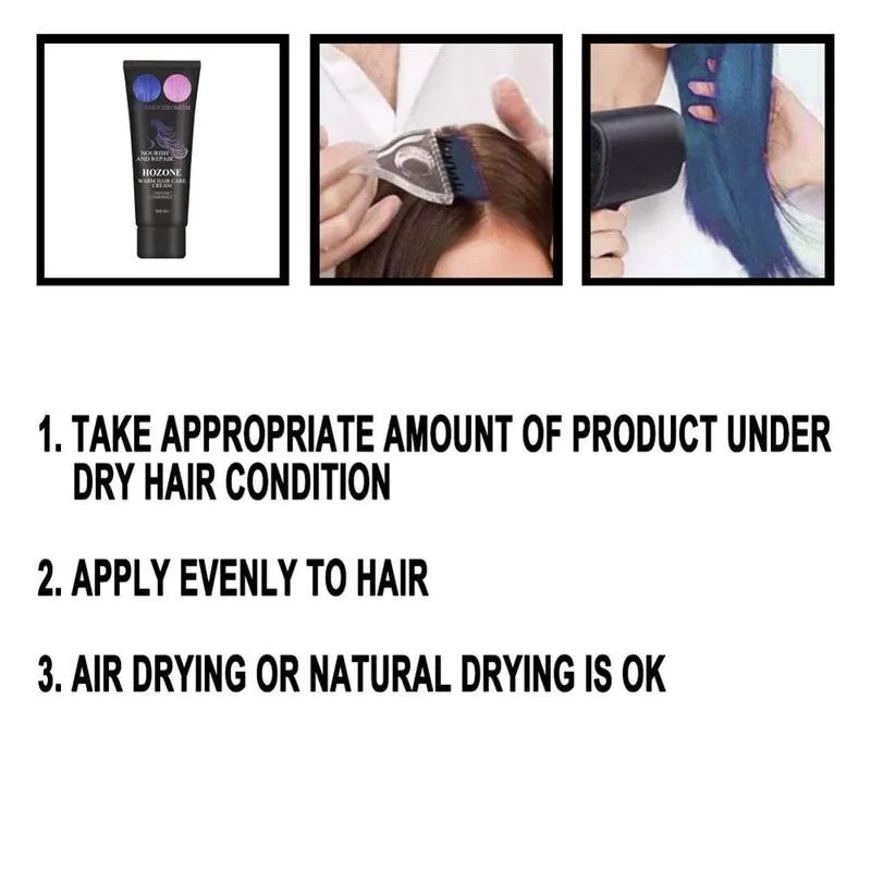 

50ml Hair Dye Temperature Change Long Lasting Fashion Quick Hair Dry Hair Gentle Instant Dye Color Paint Wax Hair Diy O6M2