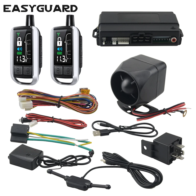 EASYGUARD 2 Way бесключевая система входа перезаряжаемый дистанционный ЖК-пейджер