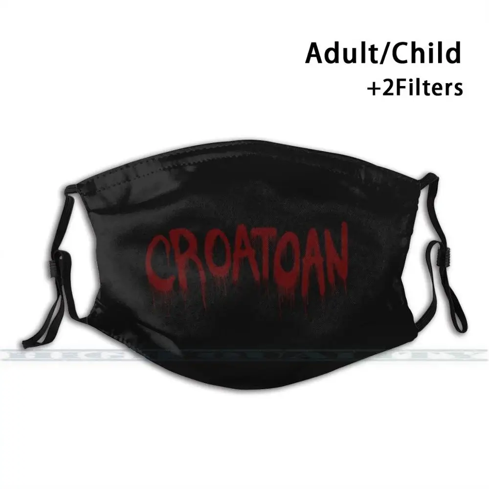

Croatoan Mask - Black 3d Print Reusable Mouth Mask Washable Filter Anti Dust Face Mask Mask Croatoan Supernatural