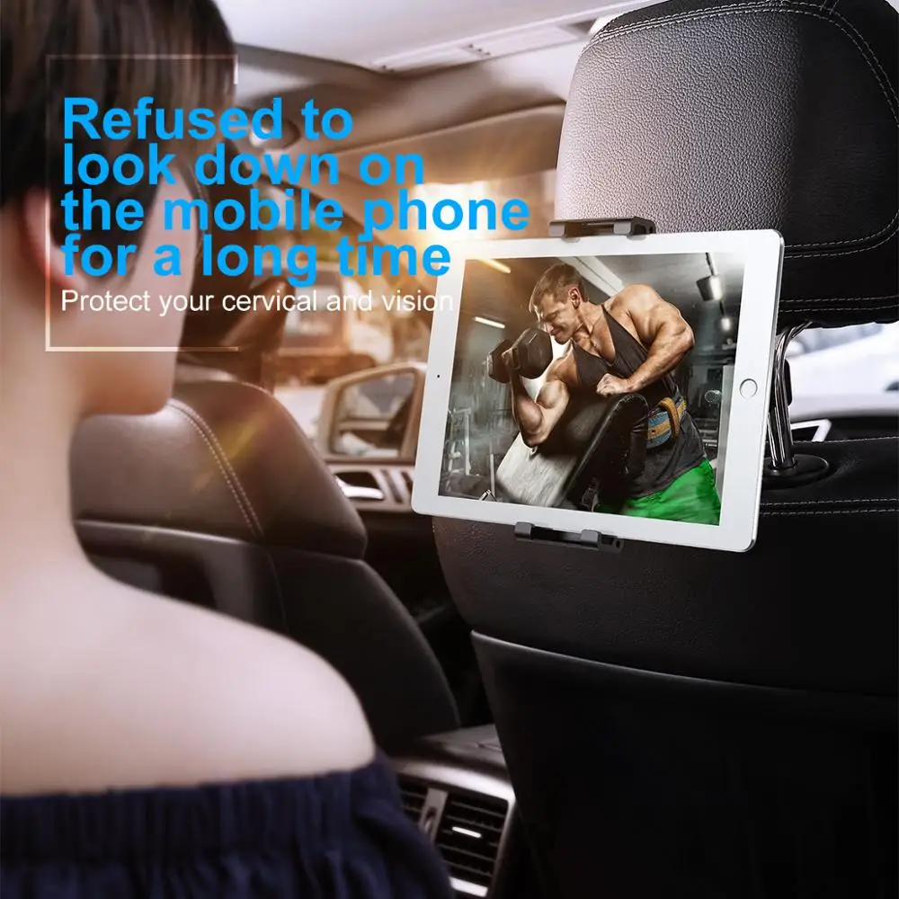 baseus car back seat mount tablet car holder for ipad 4 7 12 9 inch car phone holder auto headrest backseat car holder stand free global shipping