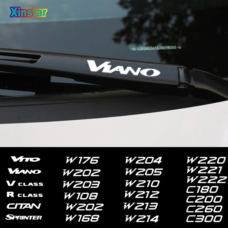 

4pcs Car Wiper Sticker for Mercedes-Benz AMG W108 W140 W176 W177 W203 W204 W205 W211 W212 W213 VIANO VITO C180 etc