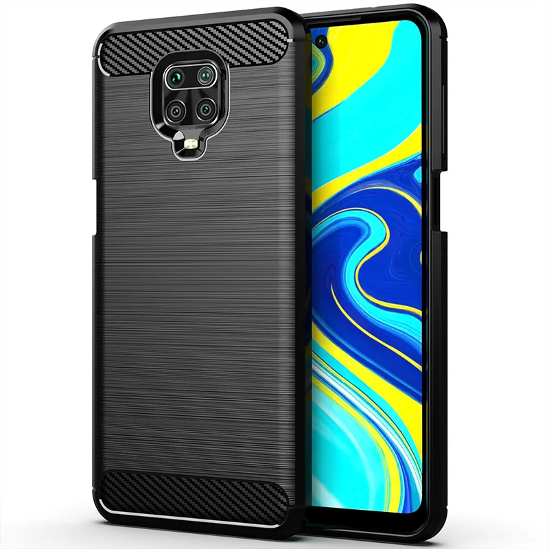 

For Xiaomi Redmi Note 9S Case Carbon Fiber Cover Shockproof Phone Case For Redmi Note 9S Protective Cover Flex Bumper Housing