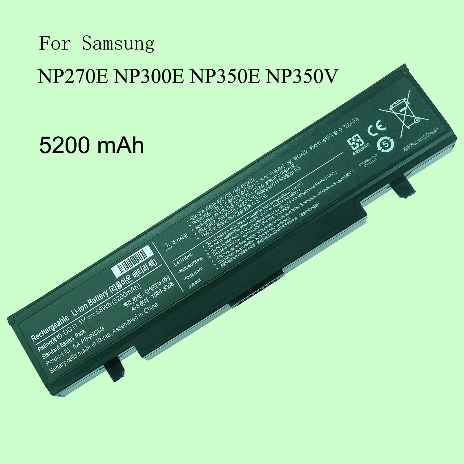 Аккумулятор для ноутбука Samsung AA-PB9NS6B PB9NC6B R580 R540 R519 R525 R430 R530 RV511 RV508 R528 Aa Pb9ns6b R730 |