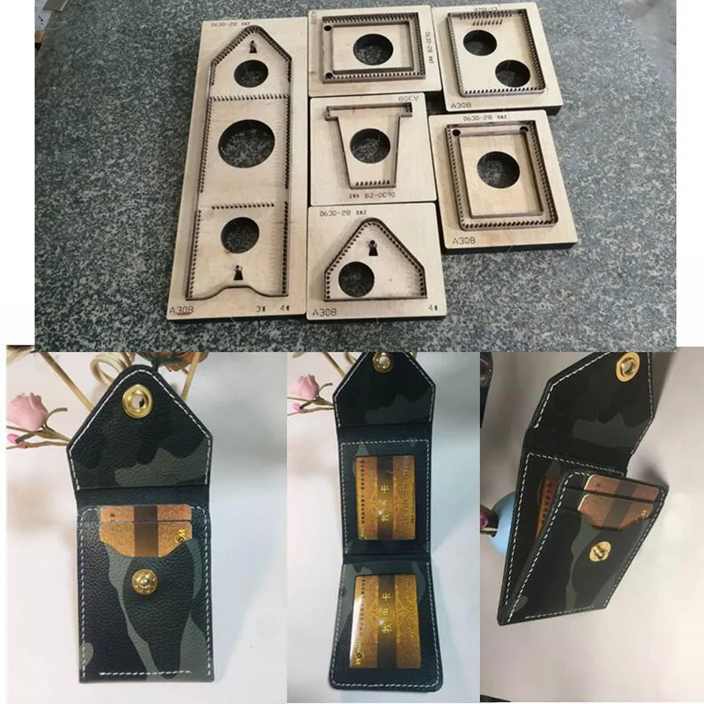 

Кожаный бумажник режущий штамп нож для изготовления формы Декор шаблон деревянный бумажник «сделай сам» подходит для высекальных машин