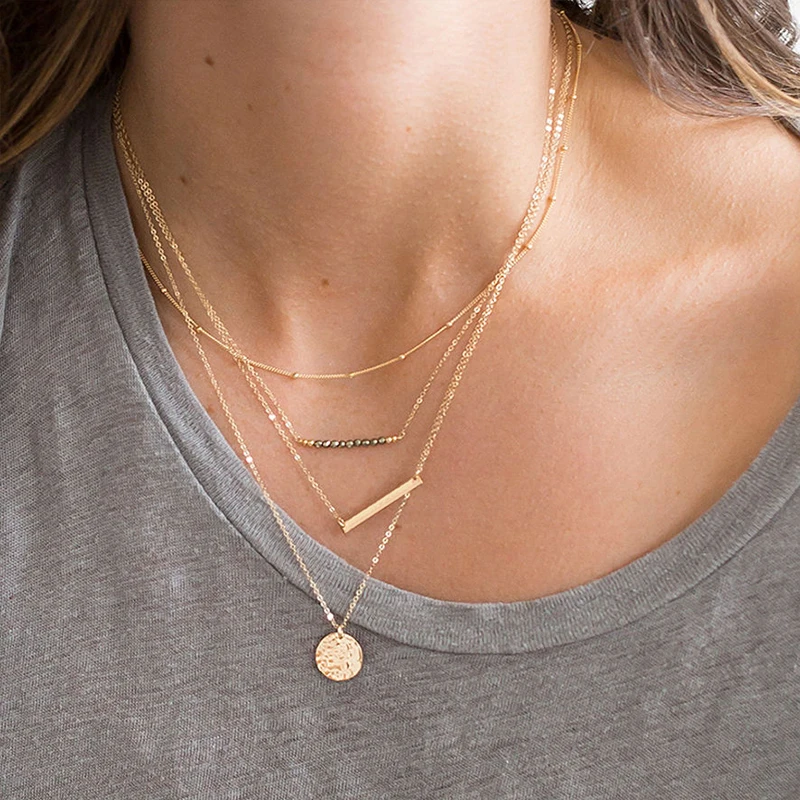 Женское ювелирное изделие новинка многослойное длинное ожерелье популярная