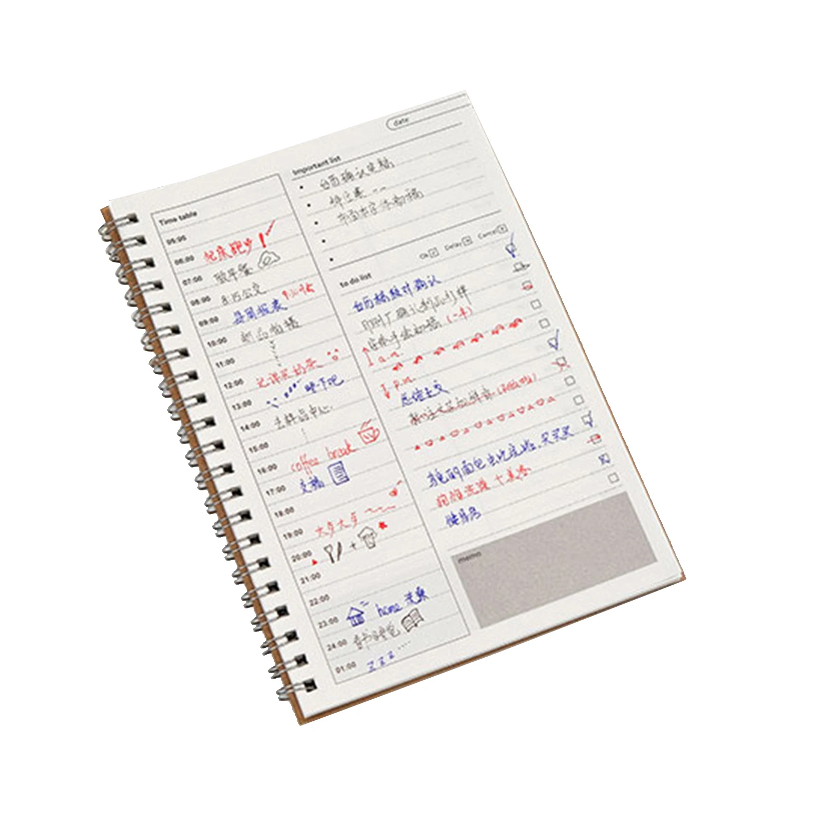 

Birthday Gift Planner Notebook Daily Agenda Schedule Men Women Habit Goals Hourly Simple Style Office School Travel 50 Sheets