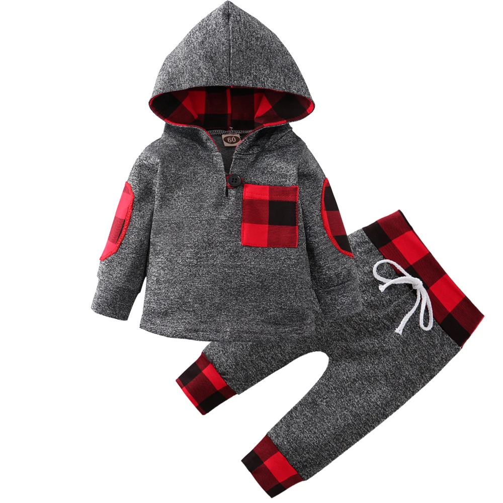 Осенний костюм из 2 предметов для новорожденных комплект детской одежды