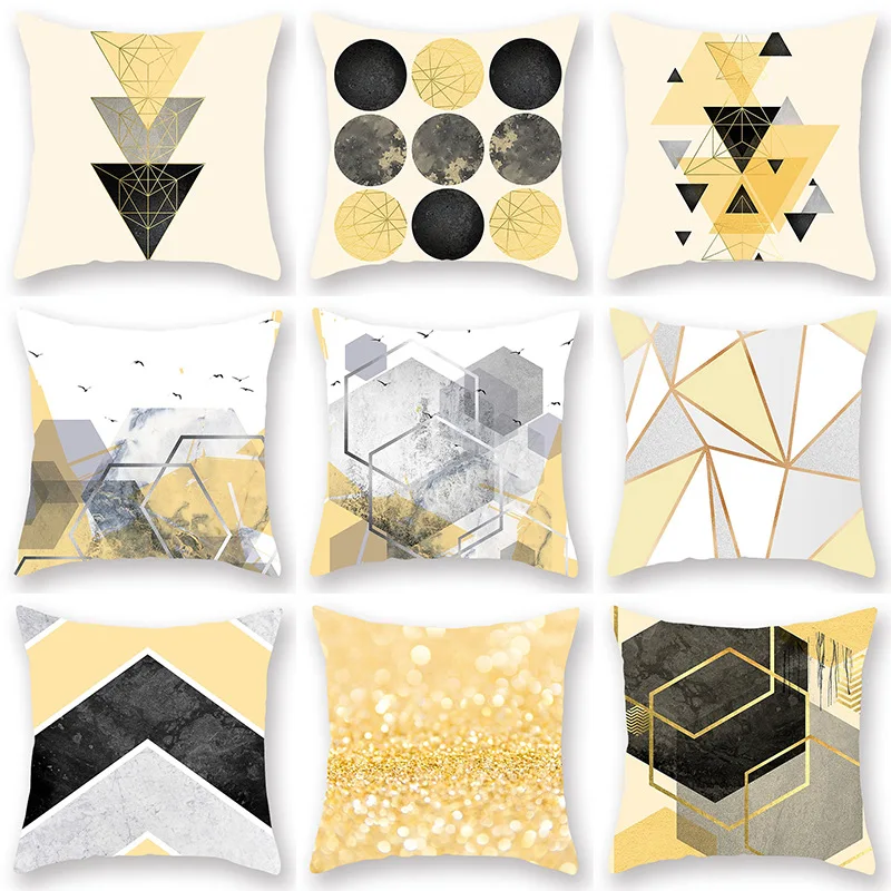 

Polyester Fiber Household Nordic Geometric Throw Pillow Cover Claus Home Decorative Pillows Cover