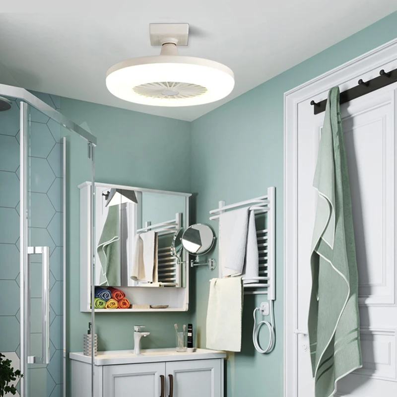 Умный современный потолочный вентилятор со светодиодной всасывающей лампой s