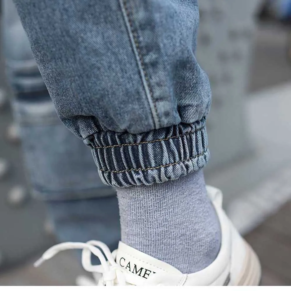 Fashion Joggers Cargo Pants Men's Casual Jeans Hiphop Harem Trousers Streetwear Loose Baggy Denim Clothing