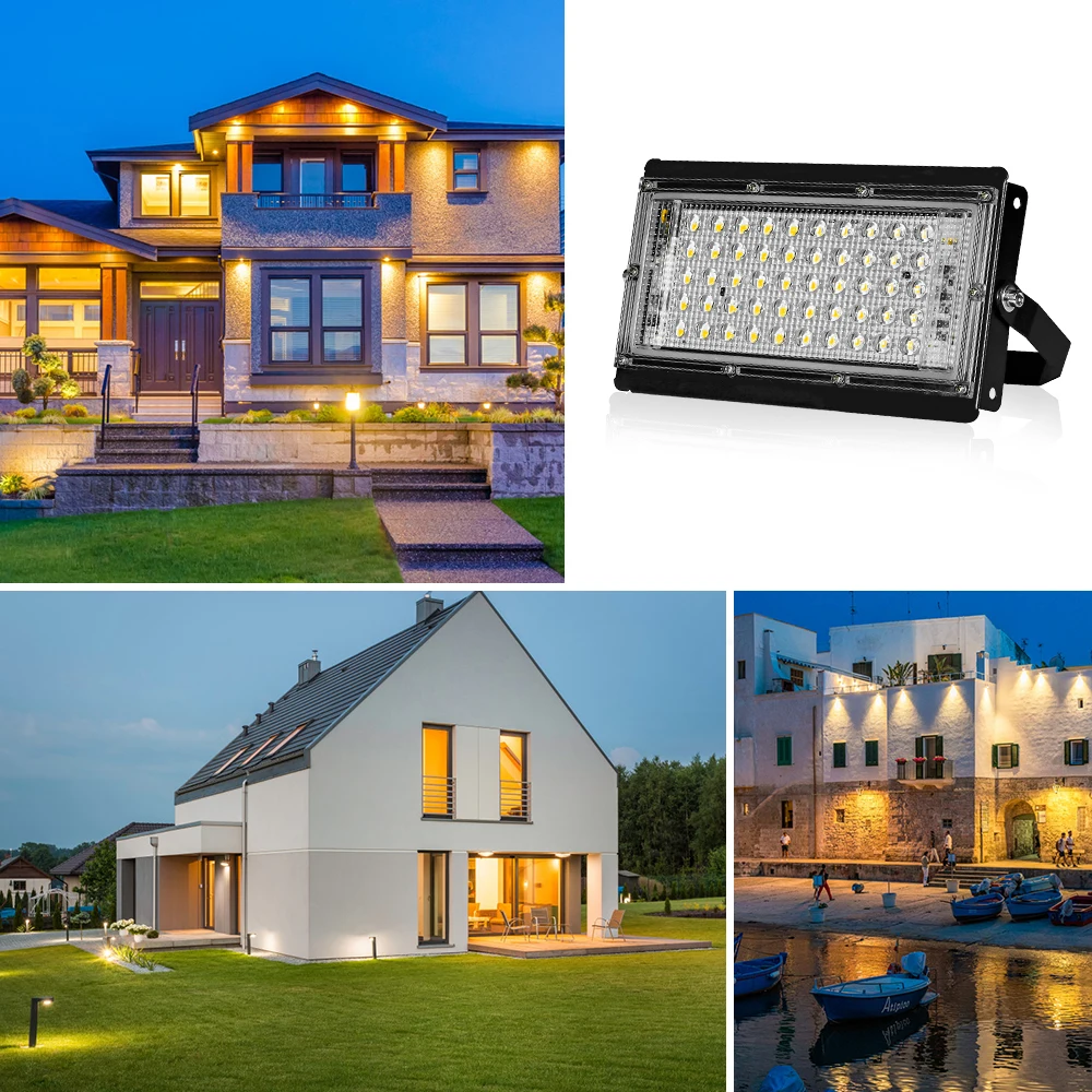 2 шт./лот 50 Вт 100 прожектор Foco LED 220 В Наружное освещение проектор IP65 светодиодные