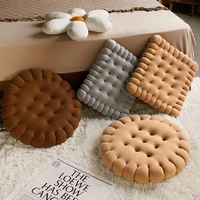 1pcs 55cm nordic style biscuits plush cushion sofa bed decor round shape square cookie lifelike food snack cushion plushie props