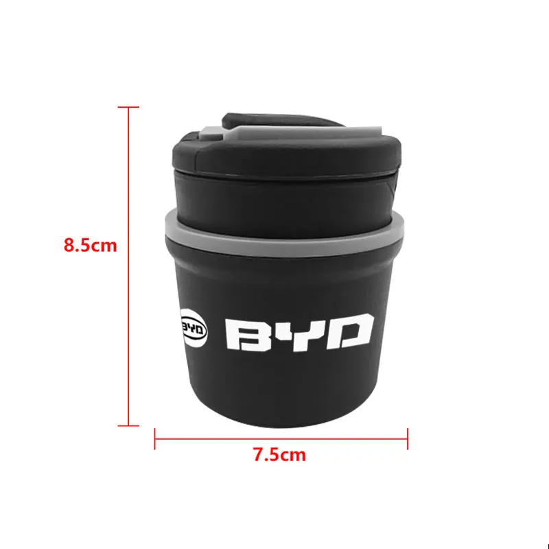 Контейнер для излишков пепла и мусора с подсветкой для автомобиля Car LED Ashtray Garbage Storage Cup Container Cigar Ash Tray For BYD Qin100 EV Tang DM 100 MAX Yuan E5 E6 Si M6 G3 G5 G7.
