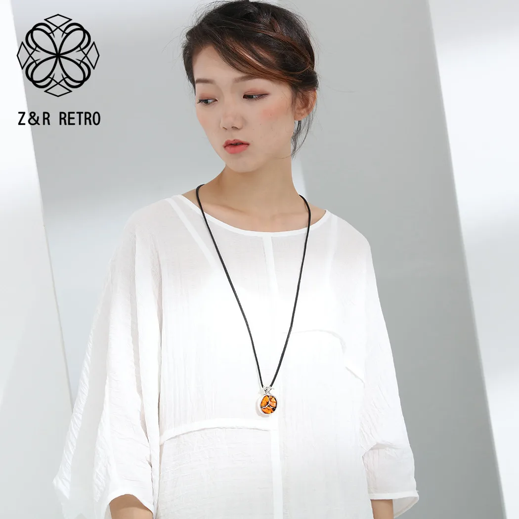 2021 винтажные цветные коралловые камни длинные Подвески ожерелье ювелирные