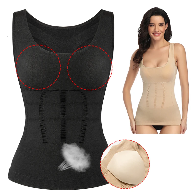 Корректирующее белье женское Бесшовное утягивающий Топ облегающий боди корсет