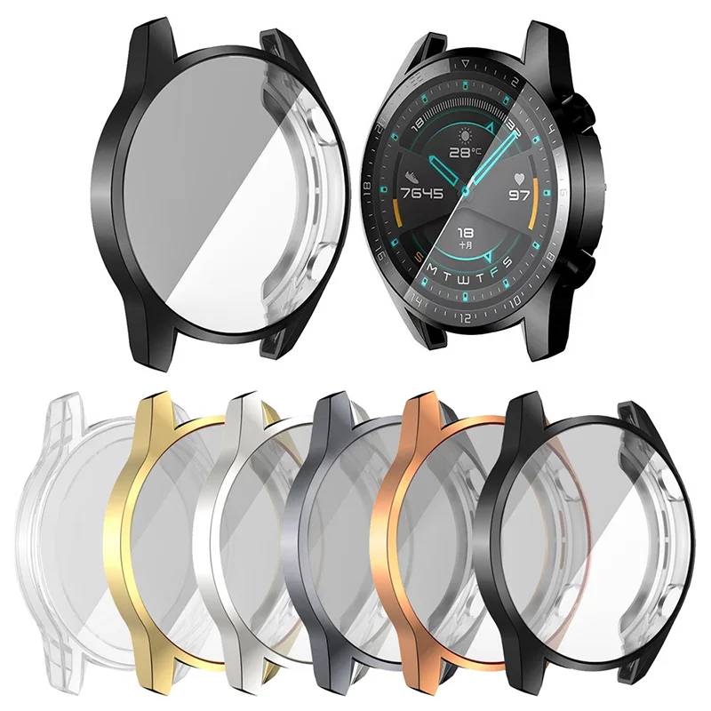 Чехол из ТПУ для Huawei watch GT 2 46 мм ремешок часов GT/GT2 с мягким покрытием защита экрана