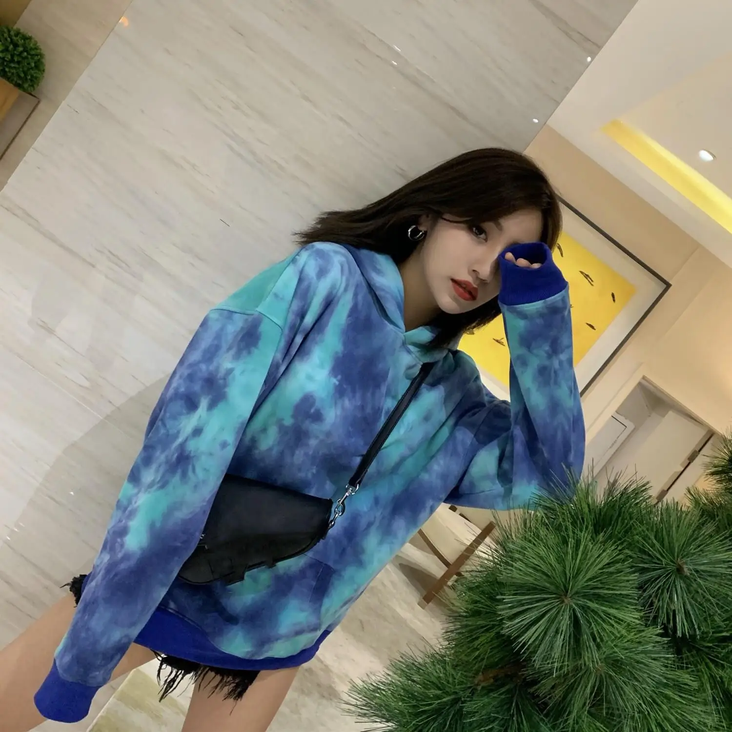 Новые женские толстовки в стиле хип-хоп Модные Повседневные пуловеры с передним