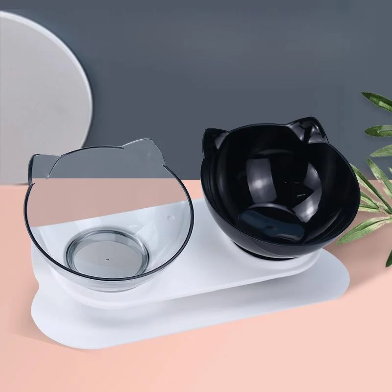 

Tilt Dog Bowl Non-Slip Double Pet Bowl Hardcall Pet Double Bowl Neck Cat Food Water Bowl Diagonal Pet Bowl Product Supplies