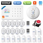 Система сигнализации KERUI W18 для дома, охранная сигнализация, датчик движения, управление через приложение, умный GSM Wi-Fi, Комплект охранной сигнализации