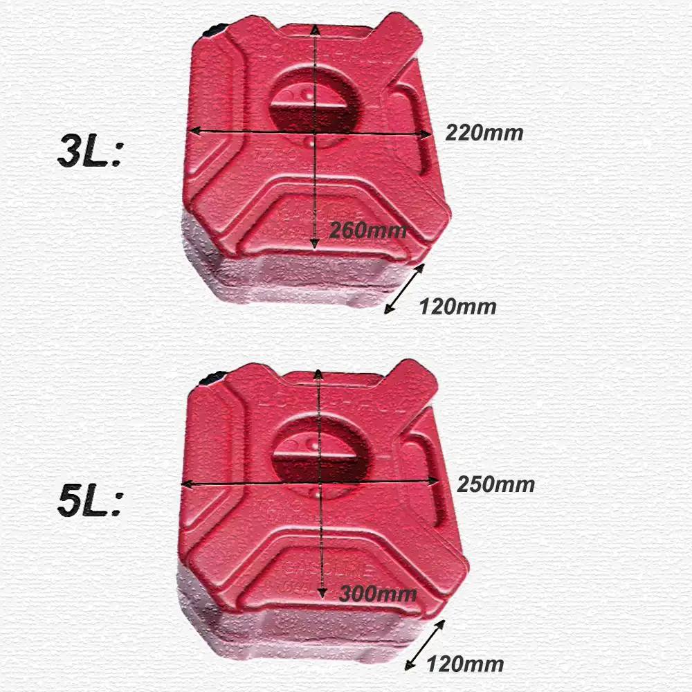 

D2 3L/5L Portable Jerry Can Gas Fuel Tank Plastic Petrol Car Gokart Spare Container Gasoline Petrol Tank Canister ATV Motorcycle