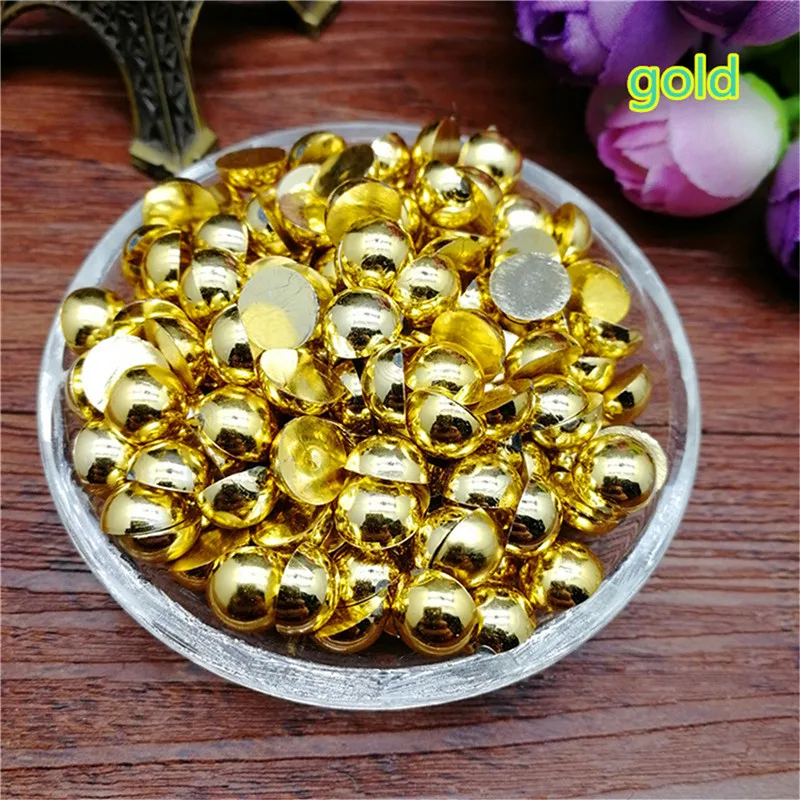 Оптовая продажа 4 /6 /8 мм Золотая половина искусственной кожи Скрапбукинг с