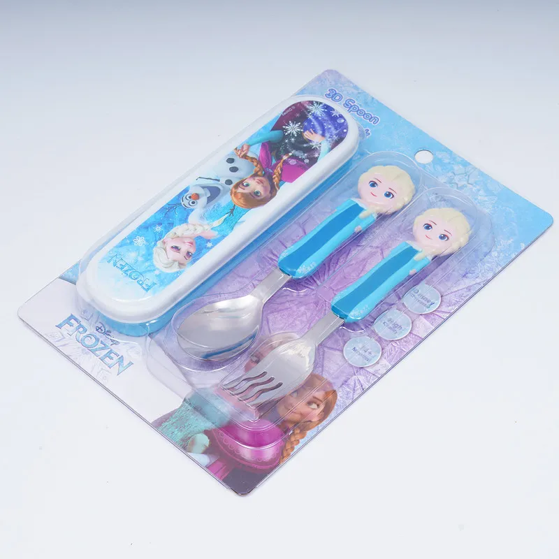 Disney 3D Tableware Spoon Big Eyed Child Spoon Baby 3D Princess Series Cartoon Tableware Children’s Eating Spoon