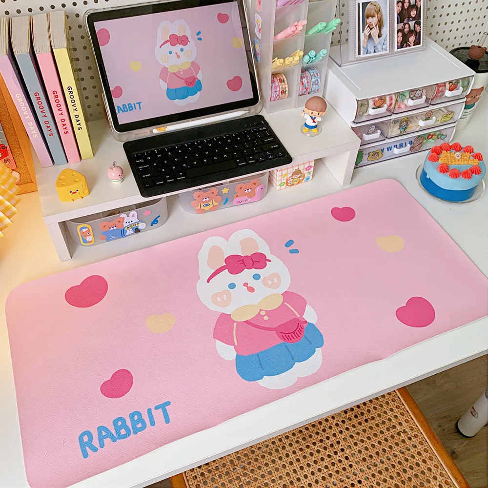 

W&G Kawaii Mouse Pad Japanese Cute Girl Placemat Desktop Table Mat Student Desk Mat Cute Bear Bunny Mouse Pad Large Game Mat