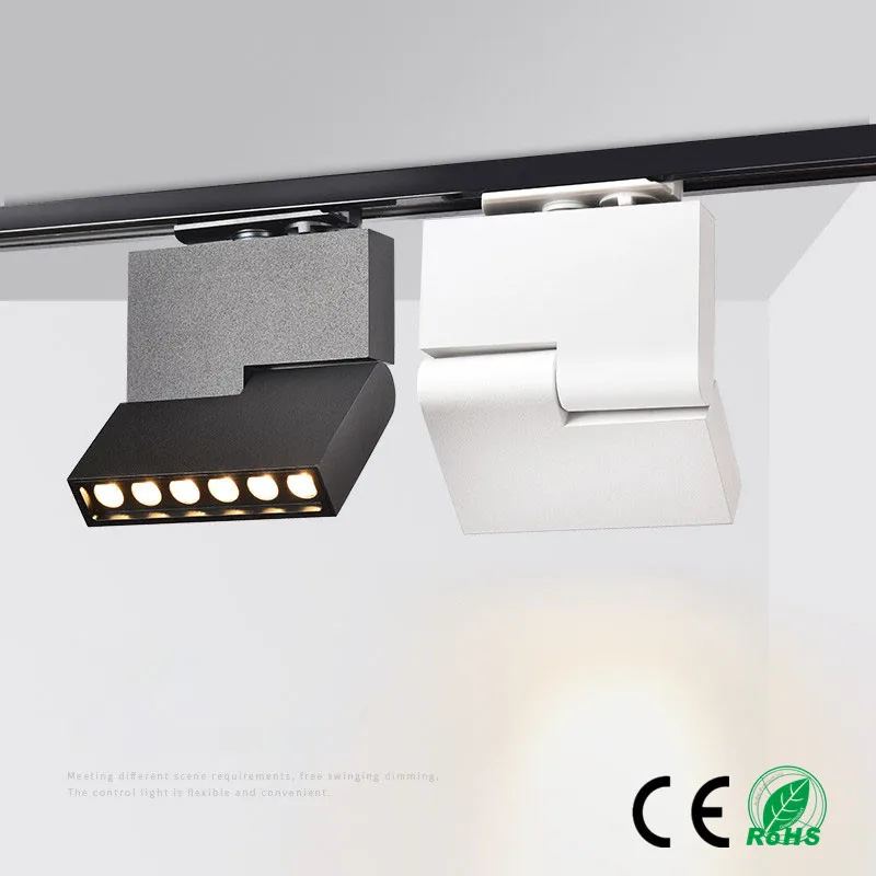 

Dimmable LED Track Light 6W 12W Ceiling Rail Spotlight Led Tracking Fixture Spot Lamp Lighting For Shop Store Home Showroom