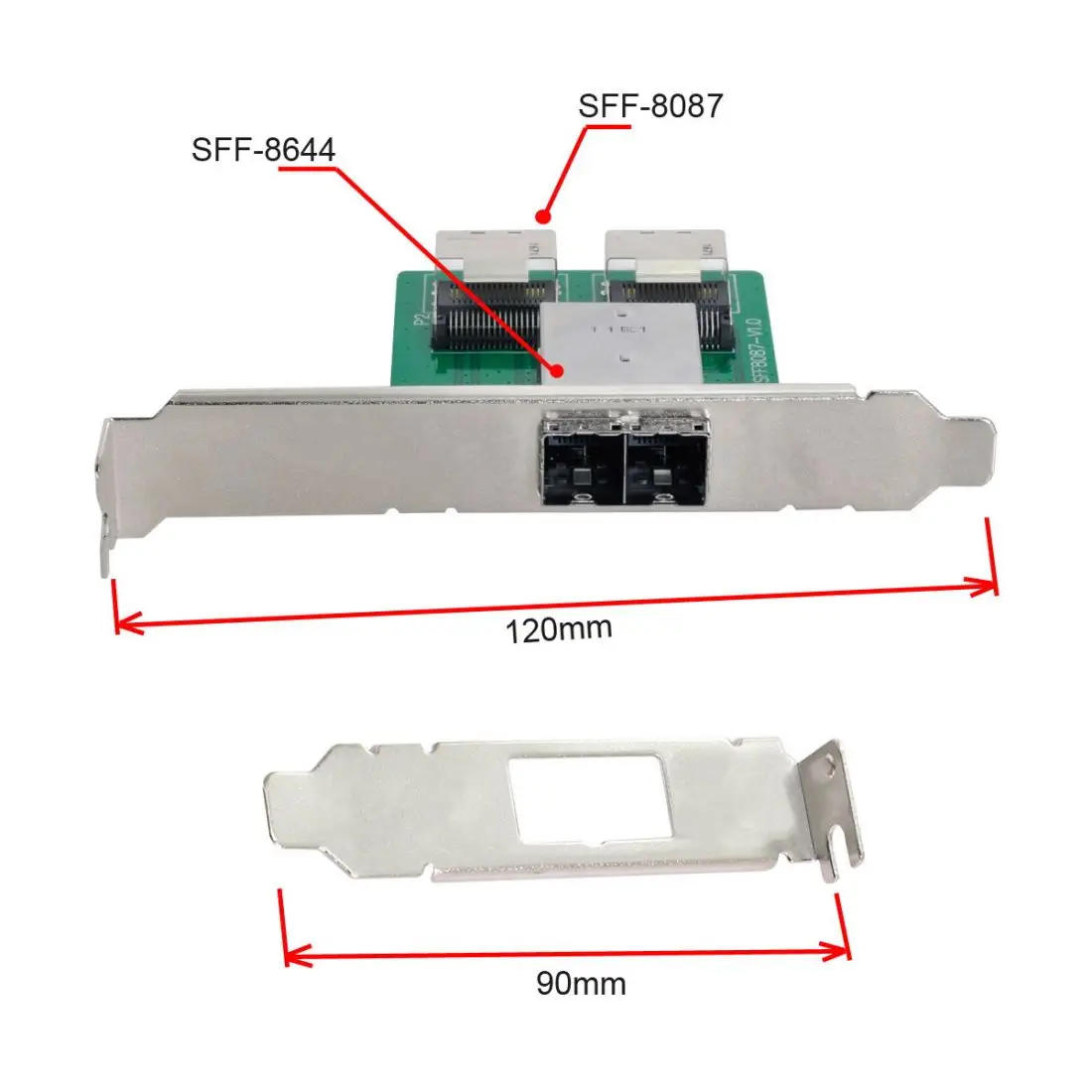 Chenyang двойные порты Mini SAS HD SFF-8644 для внутреннего мини SFF-8087 PCBA Женский адаптер с