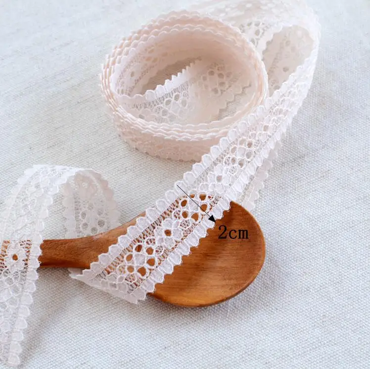 10 Meters Good Quality Pink Lace Trim Smooth Exquisite Fabric 2cm Width DIY Craft | Дом и сад