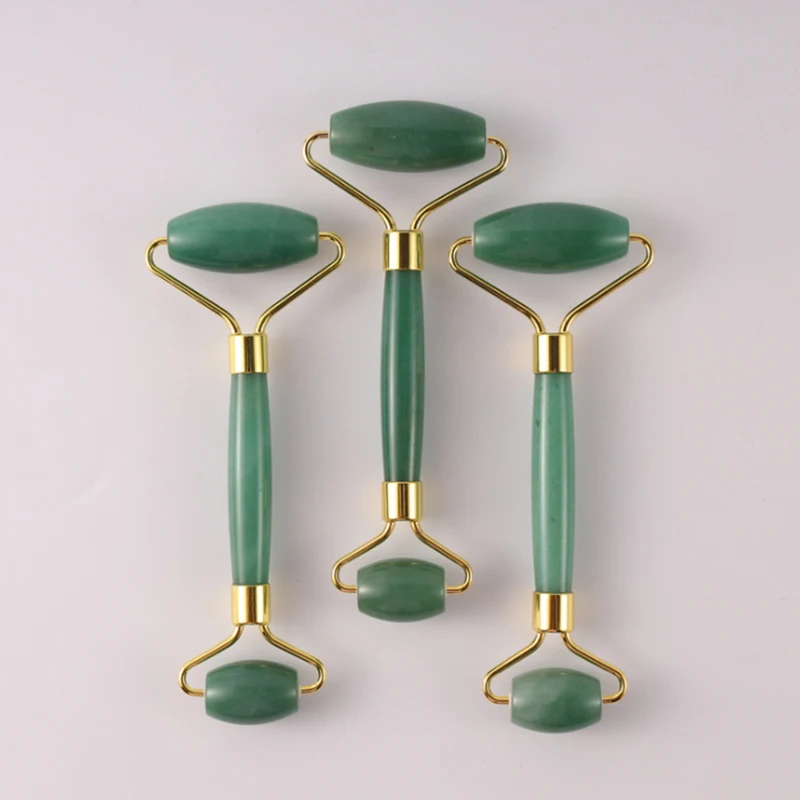 

Roller massager Dong ling jade rollers Crystal Green Dong ling Jade roller facial massage roller face Massager tool stone jade