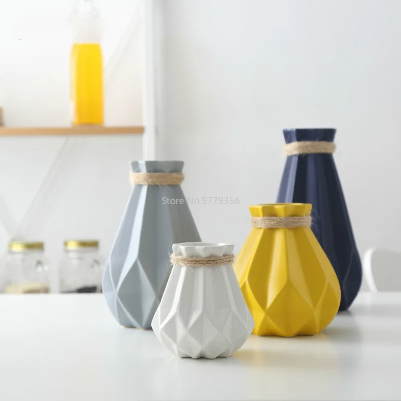 Европейская Маленькая ваза из матового бриллианта и фарфора современная модная