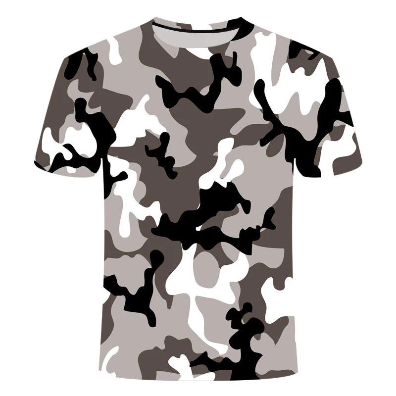

2021 new outdoor best-selling quick-drying T-shirt, 3D digital printing cow camouflage round neck comfortable T-shirt