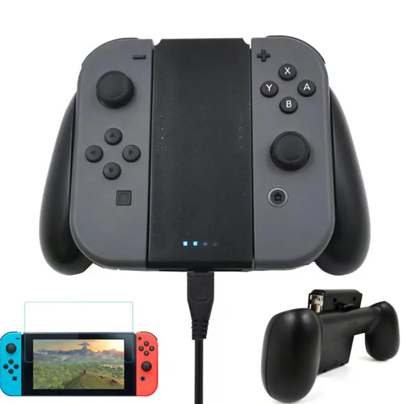 Зарядная док станция для Nintendo Switch Joy Con NS + пленка из закаленного стекла|station dock|station