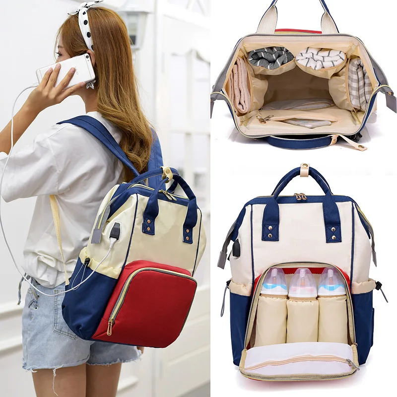 Рюкзак для мам на молнии большая Вместительная дорожная сумка беременных