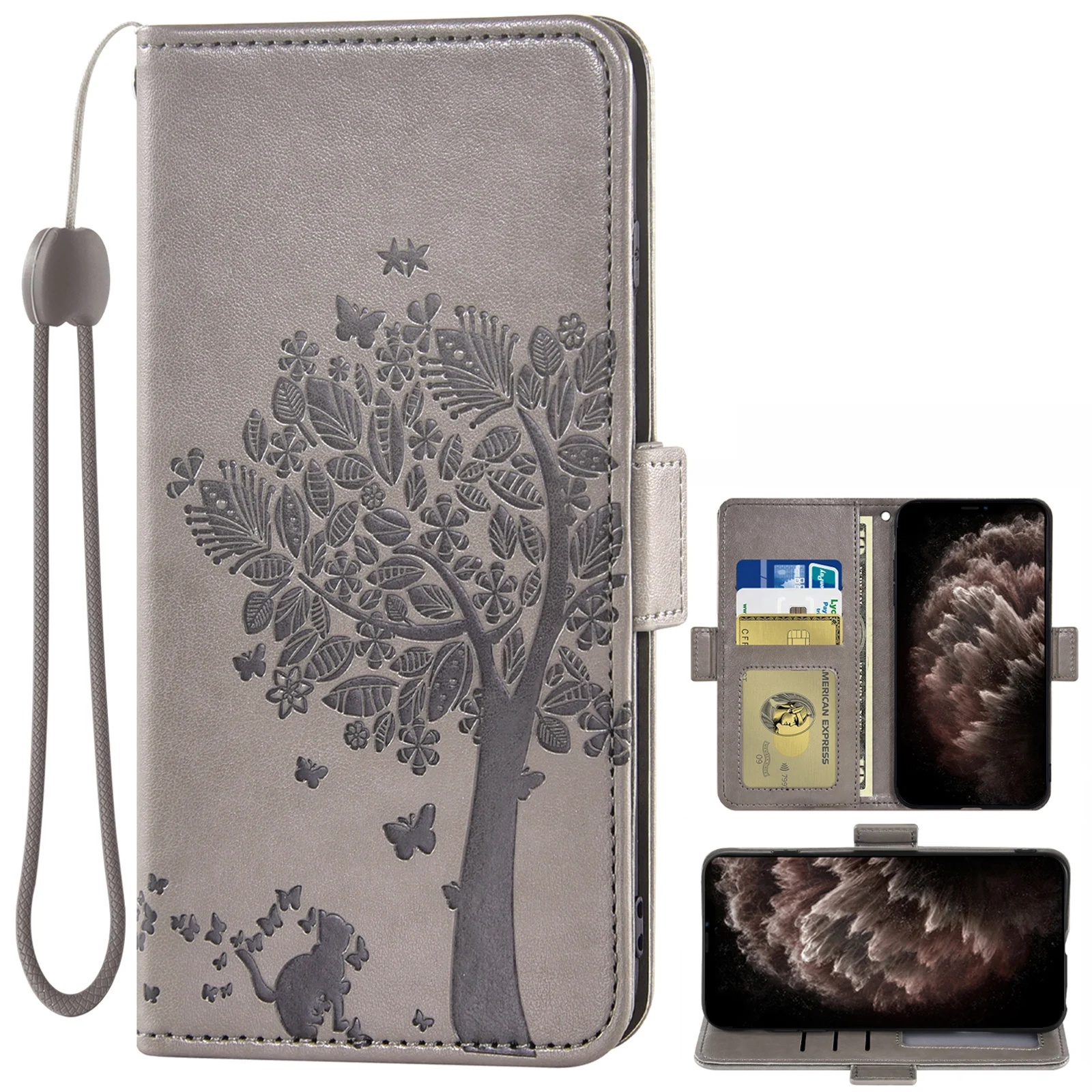 flip cover leather wallet phone case for tecno pova 2 le7 spark 6 go 2020 5 air infinix smart 5 hot 10 lite x657 phantome x 6air free global shipping