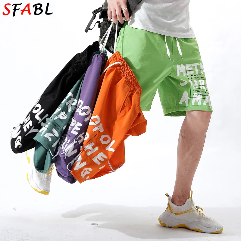 

SFABL 2021 Men's Summer Shorts Men Youthful Trend Casual Breathable Black Boardshorts Homme Classic Brand Beach Short Pants Men