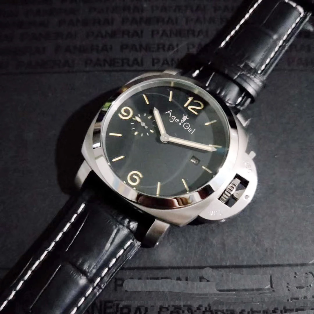 Классические новые мужские часы автоматические механические сапфир нержавеющая