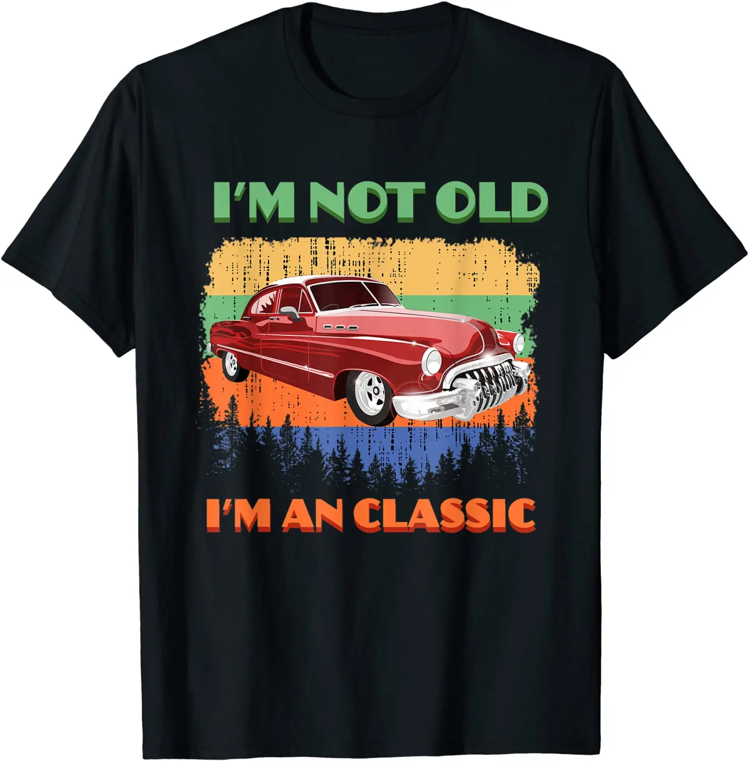 

Я не старый, я Классическая стойкая футболка с машинкой, Мужская футболка