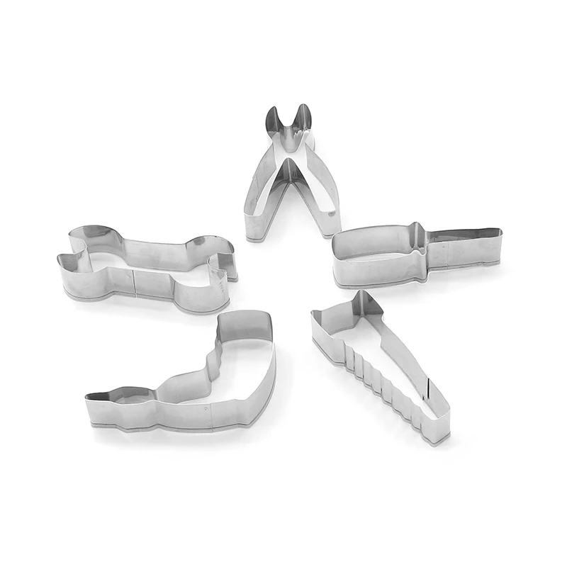 

6pcs/set Cookie Cutters Metal Cutter Plunger Biscuit DIY Mold hardware tool Cutter Baking Mould Stencils Pastry Baking Tools