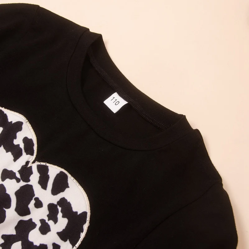 

Casual Blouse Sets Colthing Autumn Kids Girl Casual Long Sleeve Cotton Leopard Heart Print Tops Pants Outfits Set Kids Girl