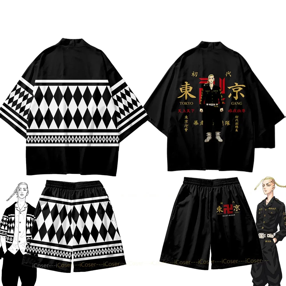 

Кимоно для косплея такерлама 2021 Токийский рествент футболка ханагаки такимичи Кен ругуцзи хаори аниме топы летние футболки шорты