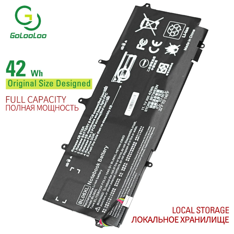 Golooloo 11,1 v 42Wh Аккумулятор для ноутбука HP HSTNN-DB5D HSTNN-W02C EliteBook Фолио 1040 G0 G1 G2