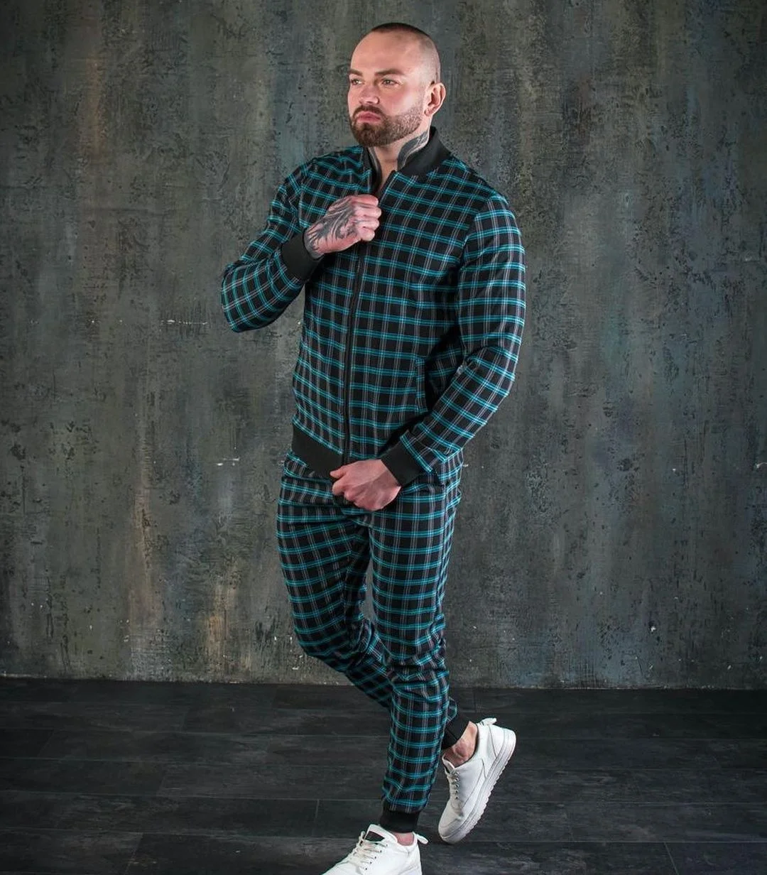 

New Men's Sets Jacket+Pants Autumn Winter Sweatshirt Suit Sweatpants Fashion Slim Fit Men Two-Piece Set Hip Hop V-neck Jacket