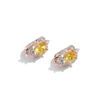 

Fashion Coloring 8-word wreath earrings yellow colour flower