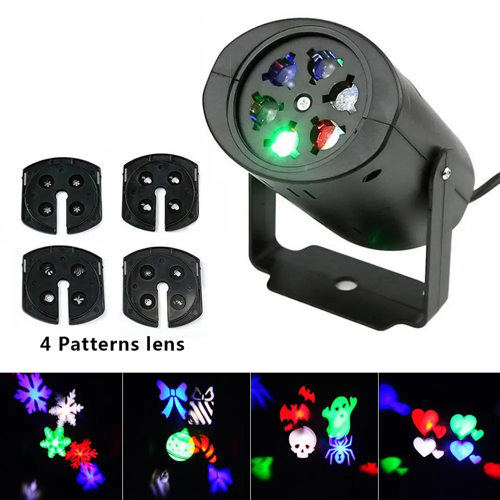 Рождественский светодиодный светильник для проектора новогодний лазерный